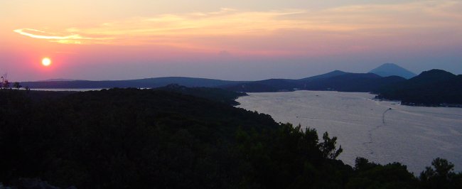Západ slunce z Monte Bastonu
